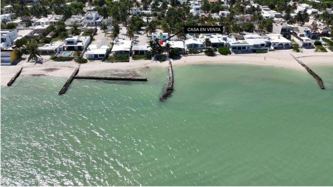 Fotografía 4 de En Venta Casa Frente Al Mar  En Chelem Con Amplio Terreno