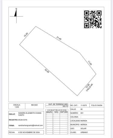 Fotografía 4 de En Venta Terreno De 300 M2 En El Centro De Merida A Unas Cuadras De La Ermita